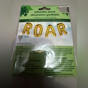 Gold ROAR Inflatable Balloon Decor